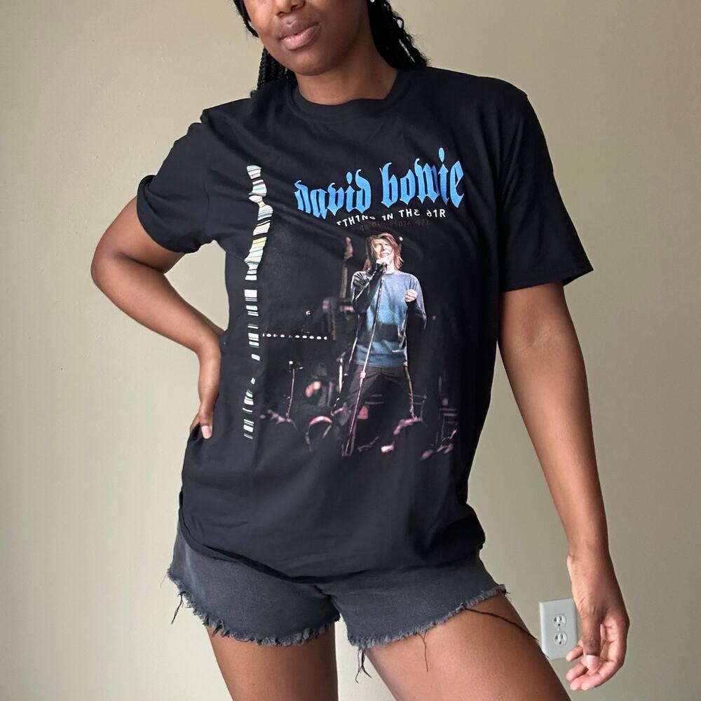 David Bowie Something In the Air Black T-shirt Size Large